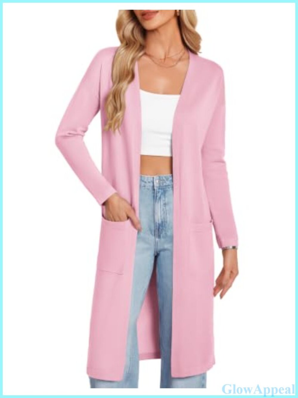 Long Open Front Maxi Cardigan Lightweight Knit Sweater